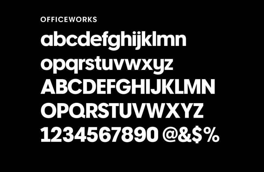 Officeworks Sans font by Wayne Thompson, Australian Type Foundry
