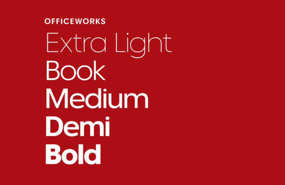 Officeworks Sans font by Wayne Thompson, Australian Type Foundry